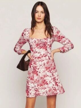 Reformation Remi Mini Dress Toile De Jouy Size 2